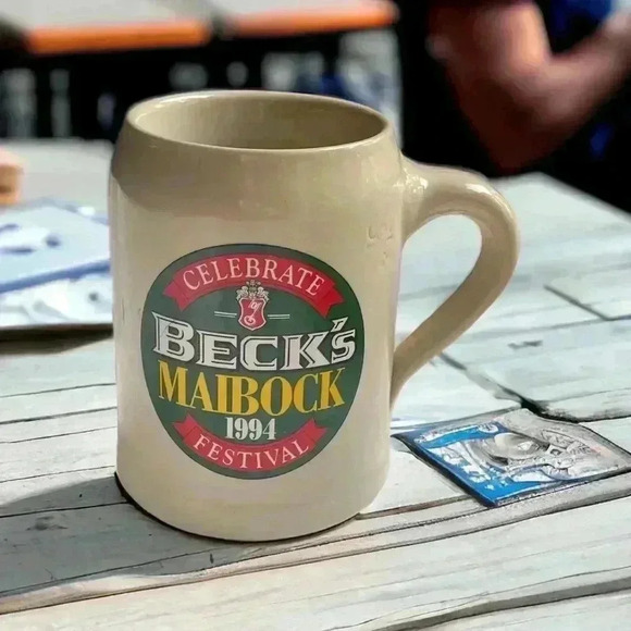Beck's Maibock 1994 Festival Vintage 16 Ounce Beer Mug.  Excellent Condition. - Picture 3 of 3